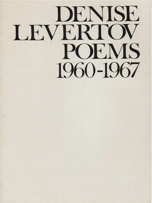 cover image of Poems of Denise Levertov, 1960-1967